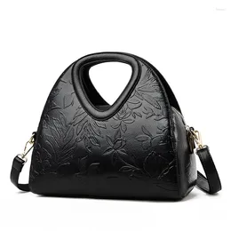 Evening Bags 2024 Women's Top-handle Handbag High Quality Ladies Retro Leather Shoulder Vintage Crossbody Bag For Women