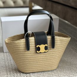 Summer Straw Bag Designer Grass Woven Bag Women Basket Bag Luxurys Shoulder Bag Female Beach Handbags Brands Crossbody Bag Vacation Purses