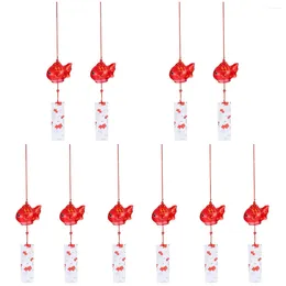 Decorative Figurines Glass Wind Chimes Bell Decorations Garden Pendants Craft Ornaments Japanese Outdoor Wind-bell Decors