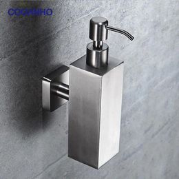 Liquid Soap Dispenser COOANHO Stainless Steel 304 Manual Wall-Mounted Kitchen And Bathroom (Square)