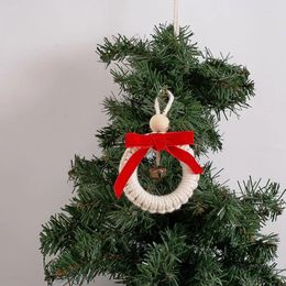 Decorative Figurines Christmas Jingle Bell Door Hanger Handmade Wall Ornaments For Xmas Holiday