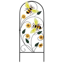 YEAHOME 34 Inch (approximately 86.3 Cm) Decorative Stakes, with Flower Bees, Metal Spring Garden Decoration, Art, Outdoor Courtyard Lawn, Backyard