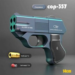 Gun Toys COP 357 Pistol Soft Bullet Shell Ejection Toy Gun Continuous Shooting Blaster Mini Pistola Air Gun For Adult Boys Birthday Gifts T240513