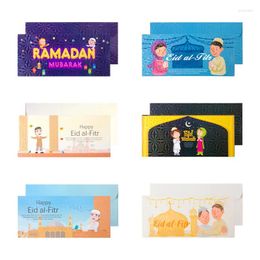 Party Decoration 6pcs Cash Envelopes Eid Mubarak Gift Money Cards Paper Bag Muslim Ramadan 2024 Islamic Festival Al-fitr