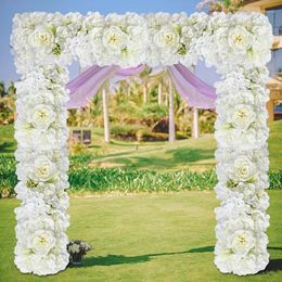 Decorative Flowers Artificial Rose Flower Wedding Table Decoration Ornament White Arrangement Suitable Cloth Living Room Reception