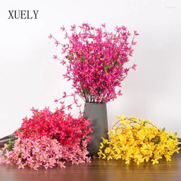 Decorative Flowers Simulation Welcome Spring Flower Orchids Bouquet Home Living Room Decoration Wedding Stage Arches Road Leads Floral