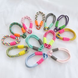 Korean Mobile Phone Cute Knot Portable Anti-loss Hand Bracelet Chain For iPhone 15 14 Pro Max Samsung Flip 4 Coloful Rope Chain Factory Price