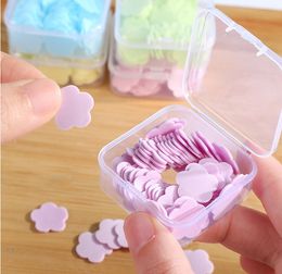 Disposable soap tablets Travel Portable soap tablets Students and children carry Mini petal hand wash tablets box