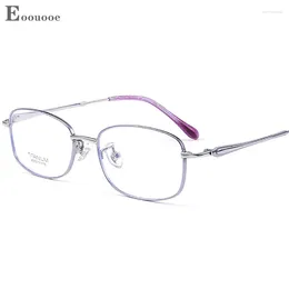 Sunglasses Frames Glasses Frame For Women Fashion Titanium Eyewear Red Purple Two-color IP Electroplating Myopia Hyperopia Progressive
