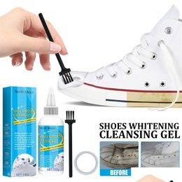 Shoe Brushes New 30/100Ml White Shoes Cleaning Gel Clean Stain Whitening Cleansing Polish Foam Deoxidizer For Sneaker Remove Yellow Ed Otvki