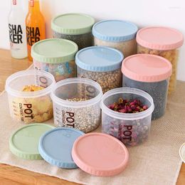Storage Bottles Kitchen Transparent Sealed Jar Plastic Household Grain Container Box Food