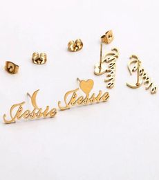 Personalised Moon Star With Name Earrings Custom Name Earings Fashion Jewellery Friend Gifts Bff Boucle D039oreille Femme4241076