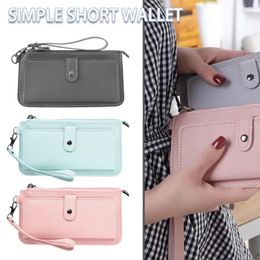 Storage Bags Women Leather Coin Card Bill Holder Wallet Portable Paper Money Bank Wallets Ladies Zipper Buckle Purse