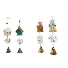 Decorative Figurines AT69 -Resin Wind Chime Copper Bell Crafts Garden Home Outdoor Hanging Decor Craft Gift Ornament Car Bedroom