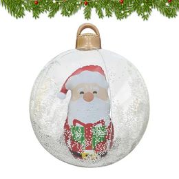 Party Decoration 24 Inch Light Up Christmas Ornaments Ball Festive Gift Durable Large Inflatable Xmas Holiday Yard Lawn Porch Decor