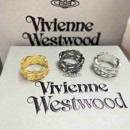 Brand Westwoods Hollow Saturn Couple Ring Unisex Personalised Fashion New Edition Nail