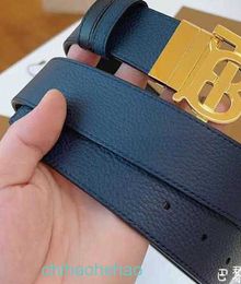 Designer Barbaroy belt fashion buckle genuine leather Overseas Belt for Mens Double Sided Checkered Combination Leather Belt