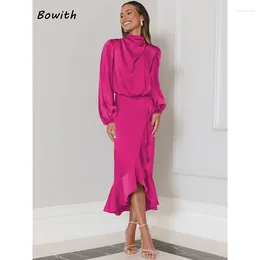 Party Dresses Bowith Wedding Dress Evening Elegant Long Sleeved Cocktail For Women Prom 2024 Fall Winter Gala Gown