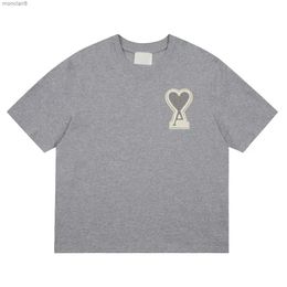 designer T-shirt paris polo Men Women Love letter T-shirt fashion embroidery couple short sleeve high street loose round n