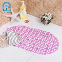 Bath Mats FURGERIN Bathroom Mat Non Slip Shower Carpet With Sucker PVC Safety For Kids Anti Kitchen Rug