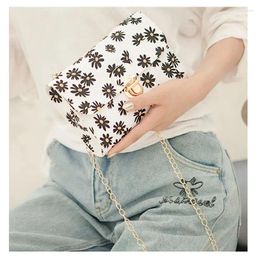 Bag 2024 Women Cute Daisy Small Wallet Shoulder Bags PU Leather Fashion Purses Good Quality Daily Totes Girl Phone Hand