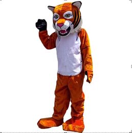 Performance Tiger Mascot Costume Simulation Cartoon Character Outfits Suit Adults Size Outfit Unisex Birthday Christmas Carnival Fancy Dress