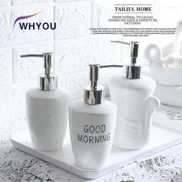 Liquid Soap Dispenser WHYOU 1pcs Ceramic Dispensers Emulsion Bottles Latex Bathroom Accessories Set Wedding Gift
