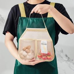 Storage Bags Reusable Mesh Net Hanging Fruit Vegetable Garlic Onion Organizer Home Hollow Bag Kitchen Accessories