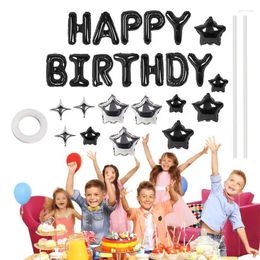 Party Decoration Happy Birthday Backdrop Inflatable Letters Star Balloons Sign Set For Home Supplies