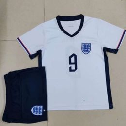 Soccer Jerseys Men's Tracksuits 24-25 England Home Football Jersey Number 9 Children's Two Bar Digital Print Size 14-30