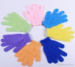 Moisturising Spa Skin Bath Gloves Exfoliating Gloves Cloth Scrubber Face Body Bath Gloves assorted Colours 3007654