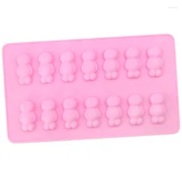 Baking Moulds 14 Consecutive Big Face Boys Silicone Chocolate Mold Cartoon Children's Candy Mould XG1175