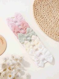 Hair Accessories 10 pieces/set embroidered bow hair clips for girls handmade cotton bucket childrens butterfly headwear baby accessories d240513