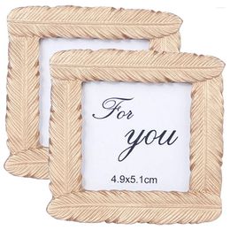 Frames 2 Pcs Po Folder Small Frame Retro Decor Gold Picture Tiny Suite Desktop Mini Wedding Resin Girl Bulk