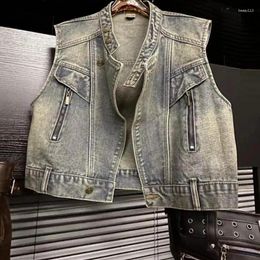 Women's Vests Fashionable Denim Vest Sleeveless Camisole Thin Jacket Summer Design Sense Tank Top