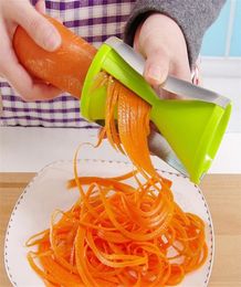 Creative Kitchen Multifunctional Vegetable Cutters Spiral Slicer Kitchen Gadget Funnel Thread Cutting Tool Rotating Carrot Shredde6709501