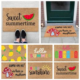 Carpets 1PCS Summer Floor Mats Holiday Welcome Door Polyester Mat Beach Non Slip Living Room Blankets