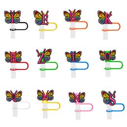 Disposable Dinnerware Letter Butterfly St Er For Cups Caps Soft Sile 8Mm Sts Reusable Tips Lids 40 30 20 Oz Tumbler Drop Delivery Otpeg