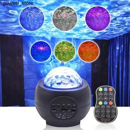 Night Lights Starry Sky Water Wave Bluetooth voice control LED night light projector Galaxy light adjustable multifunctional lighting S240513