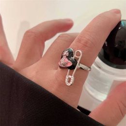 Brand Sweet and Cool Spicy Girl Style Westwoods Planet Ring Unique Design High Sense Friend Matching Versatile Index Finger Nail