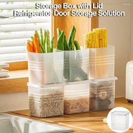 Storage Bottles Refrigerator Fresh-Keeping Box Transparent Food Grade Odor-Free Fridge Door Case With Lid