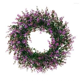 Decorative Flowers Artificial Flower Wreath Door PurpleFlower For Festival Wedding Dropship