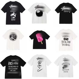 Mens Womens Sy t Shirt Designer Black 8 Shirts for Men Graphic Short Sleeve Tee Summer Stussness Street Sports Clothes T-shirtsHEP0