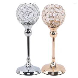 Candle Holders Crystal Metal Holder Candlestick Wedding Holidays Christmas Events Tabletop Home Decor Ornament Tealight