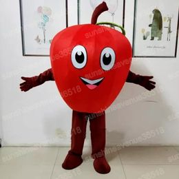 2024 Adult Size Fruit Apple Mascot Costume Top Cartoon Anime theme character Carnival Adults Size Christmas Birthday Party Outdoor
