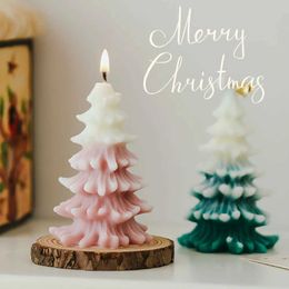 5pcs شموع عيد الميلاد شمعة المنزل الديكور ديي عيد الميلاد شجرة الشمعة مربع هدايا
