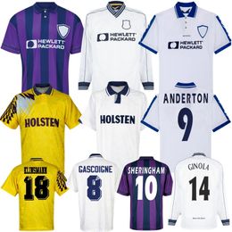 1995 1997 1998 SHERINGHAM retro soccer jerseys 91 93 94 95 96 97 98 KLINSMANN ANDERTON Ginola Mabbutt Gascoigne Ferdinand vintage classic football shirt