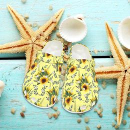 Slippers Nopersonality Sunflower Design Ladies Beach Female Summer Casual Sandals Home Fashion Women's Slides Size 36-46