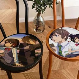 Pillow Anime Movie Prints Your Name Mat European Dining Chair Circular Decoration Seat For Office Desk Pad