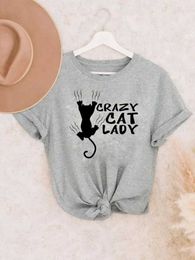 Women's T-Shirt Short Slve Print Clothing Womens T-Shirt Pet Lovely Cat Style 90s Swt Clothes Women Clothing Print Graphic T Fashion Tops Y240509